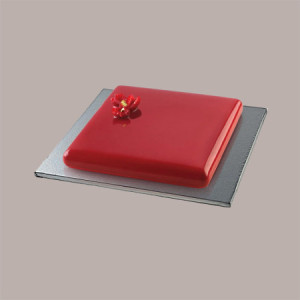 Sottotorta Quadrato Alto Ideale per Cake Design in Cartoncino Rigido Argento 40x40 cm 2 pezzi