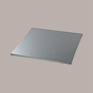 Sottotorta Quadrato Alto Ideale per Cake Design in Cartoncino Rigido Argento 45x45 cm 2 pezzi [9051532a]