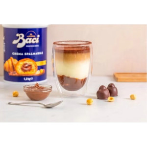 Crema Spalmabile Gusto Bacio Perugina con Granella di Nocciola Ideale per Farcitura Cornetti Dolci 1,2 Kg [867aaf37]