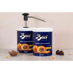Crema Spalmabile Gusto Bacio Perugina con Granella di Nocciola Ideale per Farcitura Cornetti Dolci 1,2 Kg [3437292d]