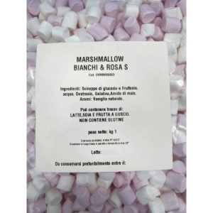 Marshmallow Mini Bianchi & Rosa Caramelle Gommose Senza Glutine Lucgel 1 Kg