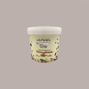 Variegato per Gelato Choco Granola al gusto Cioccolato Bianco e Granola al Miele Leagel 5 Kg [595800b8]
