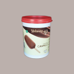 Copertura Cioccolato al Caramello ideale per Stecco Biscotto Gelato Stickaway  Leagel 1,2 Kg