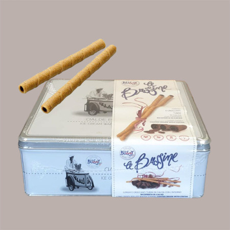 Le Bussine Sottili Cialde Arrotolate e Cacao Interno BUSSY 1,1 Kg [f14fbe8a]