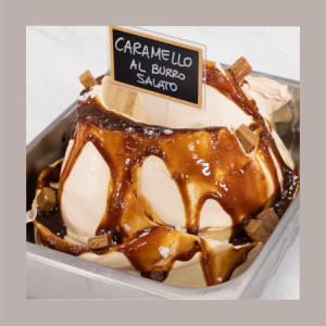 Variegato Salsa al Gusto di Caramello al Burro Salato ideale per Gelato Leagel 3,5 Kg
