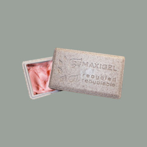 Vaschetta per Gelato 500g in Polistirolo 100% Riciclato Nature Beige ReMaxigel 60 pezzi [569e01d1]