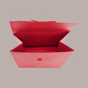 Borsa Carta Chiusura Velcro Rossa con nastro in raso 24+11x21 cm 10 Pezzi [766835d3]