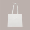 Borsa Carta Chiusura Velcro Bianco con nastro in raso 24+11x21 cm 10 Pezzi [0ab864de]
