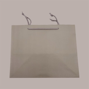 Borsa Carta Lusso Tortora con cordino 32+22x26 cm 10 Pezzi [e32f3ed6]