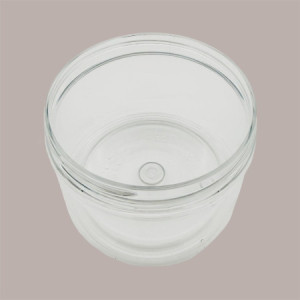 Vaso Barattolo Pet Trasparente 150 Ml con Coperchio Nero Lucido Ideale per Gelato 20 pezzi