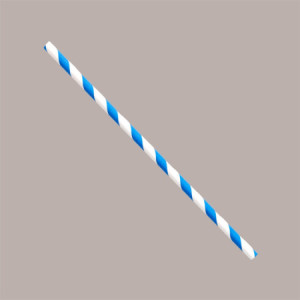 Cannuccia Carta Dritta Blu Spirale Bio Eco Dm8 H200mm 2x150 pezzi [dab7e908]