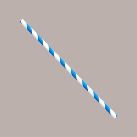 Cannuccia Carta Dritta Blu Spirale Bio Eco Dm8 H200mm 2x150 pezzi [dab7e908]