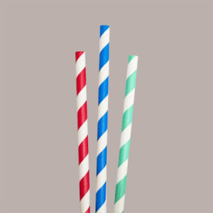 Cannuccia Carta Dritta Blu Spirale Bio Eco Dm8 H200mm 2x150 pezzi