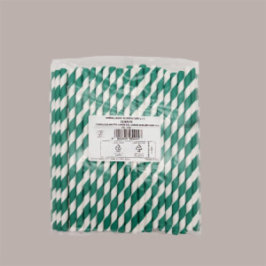Cannucce di Carta a Spirale di Colore Verde Dm8 H200 2x150 pezzi [d8107d16]