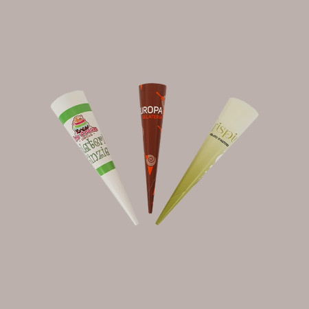 Pirottino Sottocono in Carta Tortora a Pois Bianchi per Coni Gelato codice 1227 2560 pezzi [de015dda]