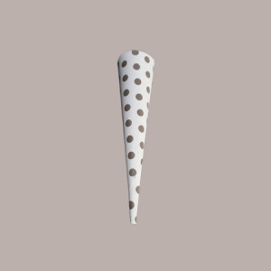 Pirottino Sottocono in Carta Bianco a Pois Tortora per Coni Gelato codice 1227 2560 pezzi [376e339d]