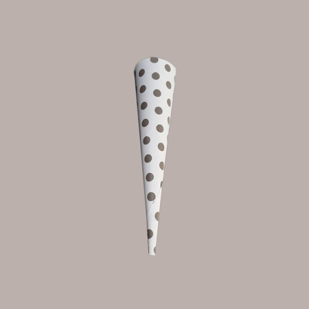 Pirottino Sottocono in Carta Bianco a Pois Tortora per Coni Gelato codice 1227 2560 pezzi [376e339d]
