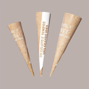 Pirottino Sottocono in Carta Marrone Kraft per Coni Gelato codice 1230 2240 pz [6447385c]