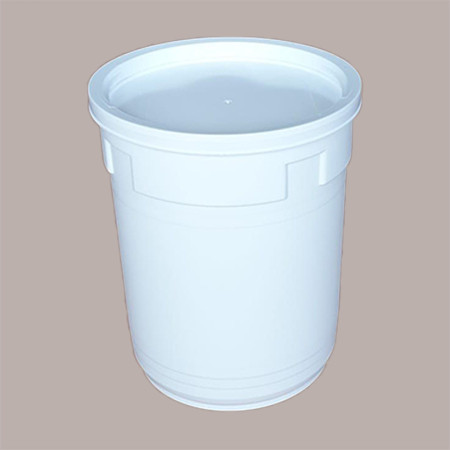 Carapina Sorbettiera Pozzetto per Gelato Cilindrica 6 Lt  Plastica Bianca con Coperchio 22 pezzi [68666048]