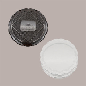 Vassoio Tondo Nero MEDORO Dm22 cm ALCAS per Dolci Torte 30 pezzi [c4d1b8b2]