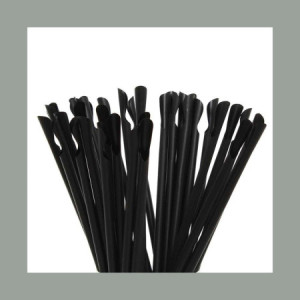 250 Pz Cannuccia Nera con Cucchiaio Bio Eco Dm6mm H210mm [92a84492]