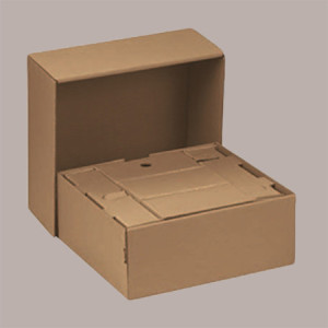 Scatola Porta 2 Bottiglie Olio Vino 750 ml in Carta Avana Express Sicura per Spedizione 390x270H130mm 3 pezzi [84ede34b]