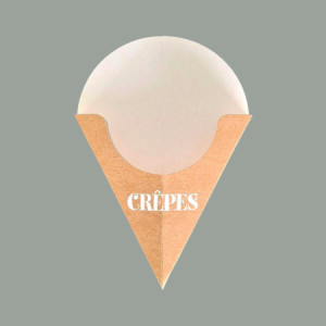 Porta Crepes a Tasca in Cartoncino Alimentare Biodegradabile e Compostabile 130x185 mm 100 pezzi [f1b6cb48]