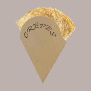 Porta Crepes a Tasca in Cartoncino Alimentare Biodegradabile e Compostabile 130x185 mm 100 pezzi [a79cb86a]