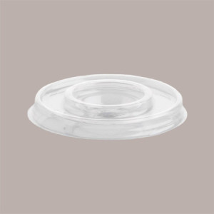 Coperchio Piatto con Foro a Croce per Coppetta MIA Trasparente Dm 9,3 cm H1,22 cm 100 pezzi [543ca663]