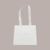Borsa Carta Chiusura Velcro Bianco con nastro in raso 16+8x14 cm 10 Pezzi [902b705e]