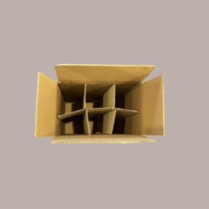 Scatola e Alveare in Carta Avana Porta 6 Bottiglie 500 ml 275x180x320 mm 10 pezzi