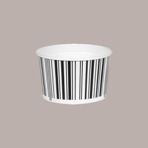 Coppette Gelato in Carta Bianco e Nero 100cc Impilabili Black&White 250 pezzi