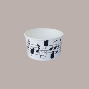 Coppette Gelato in Carta Bianco e Nero 200cc Impilabili Black&White 200 pezzi [3b00e850]