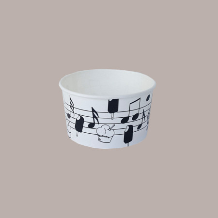 Coppette Gelato in Carta Bianco e Nero 200cc Impilabili Black&White 200 pezzi [3b00e850]