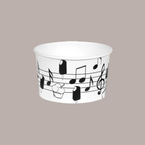 Coppette Gelato in Carta Bianco e Nero 200cc Impilabili Black&White 200 pezzi