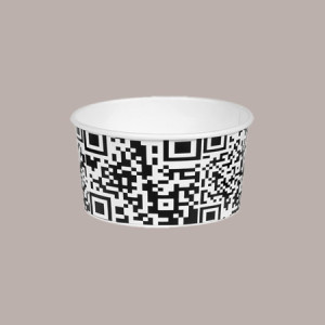 Coppette Gelato in Carta, Bianco e Nero, 70cc Impilabili Black&White 250 pezzi