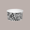 Coppette Gelato in Carta, Bianco e Nero, 70cc Impilabili Black&White 250 pezzi [9b710bf0]