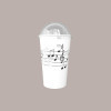 Bicchiere Bibite Fredde in Cartone Bianco e Nero ideale per Frappè Yogurt Gelato Granita grafica Black&White B/55 50 [d9cfea7f]