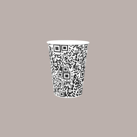 Bicchiere Bibite Fredde in Cartone Bianco e Nero ideale per Yogurt Gelato Granita grafica Black&White B/25 100 pezzi [f663e663]
