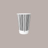 Bicchiere Bibite Fredde in Cartone Bianco e Nero ideale per Yogurt Gelato Granita grafica Black&White B/30 100 pezzi [4bdea95b]