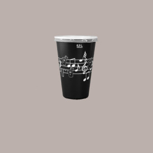 Bicchiere Bibite Fredde in Cartone Bianco e Nero ideale per Frappè Yogurt Gelato Granita grafica Black&White B/37 10 [e4fb686f]