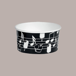 Coppette Gelato in Carta Bianco e Nero 80cc Impilabili Black&White 250 pezzi [85c532c1]