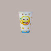 Bicchiere Bibite Fredde in Cartone ideale per Frappè Yogurt Gelato Granita grafica Emoticon Emoji B/37 100 pezzi [db5d421e]