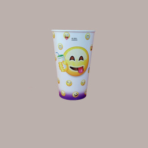 Bicchiere Bibite Fredde in Cartone ideale per Farppè Yogurt Gelato Granita grafica Emoticon Emoji B/42 100 pezzi