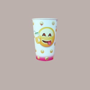 Bicchiere Bibite Fredde in Cartone ideale per Farppè Yogurt Gelato Granita grafica Emoticon Emoji B/55 50 pezzi