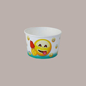 Coppette Gelato in Carta 200cc Impilabili grafica Emoticon Emoji 200 pezzi