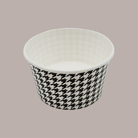Coppette Gelato in Carta Bianco e Nero 140cc Impilabili Black&White 200 pezzi [b60d675a]