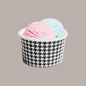 Coppette Gelato in Carta Bianco e Nero 140cc Impilabili Black&White 200 pezzi