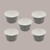 Coppette Gelato in Carta Bianco e Nero 140cc Impilabili Black&White 200 pezzi [bcade966]