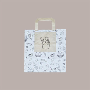 Borsa Shopper in Carta ideale per Vaschette Gelato Grafica Tono su Tono 26+17H27cm 200 pezzi
